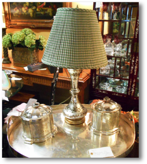 Silver Accent Lamp and Accessories